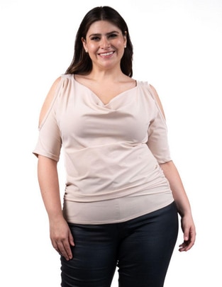 Blusa manga al codo para mujer 1