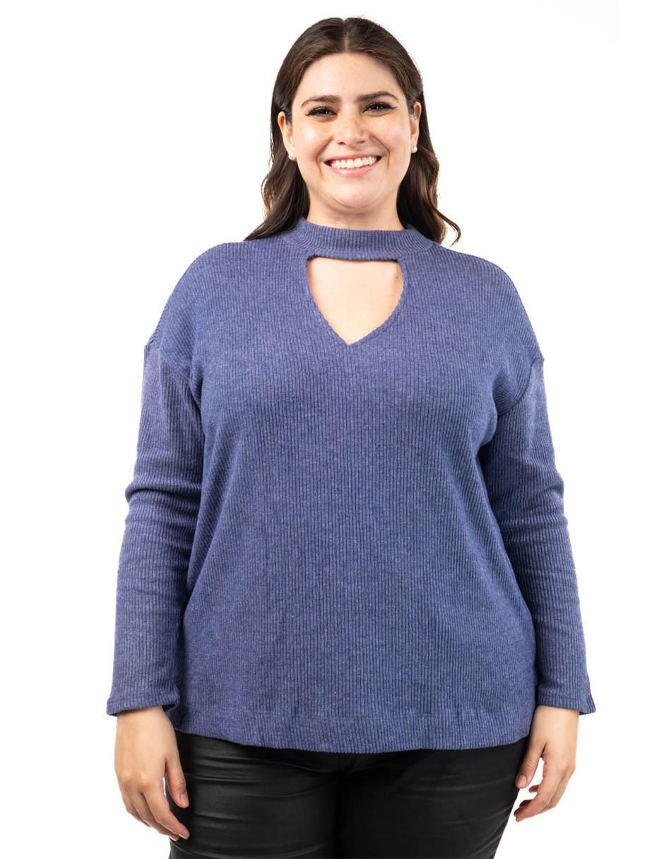 Suéter Roman Fashion cuello redondo para mujer