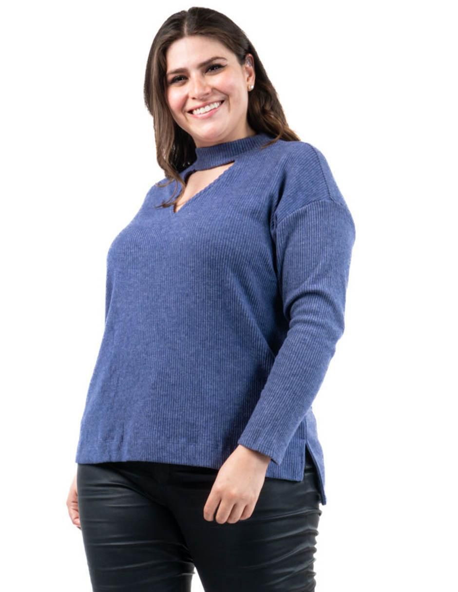 Suéter Roman Fashion cuello redondo para mujer