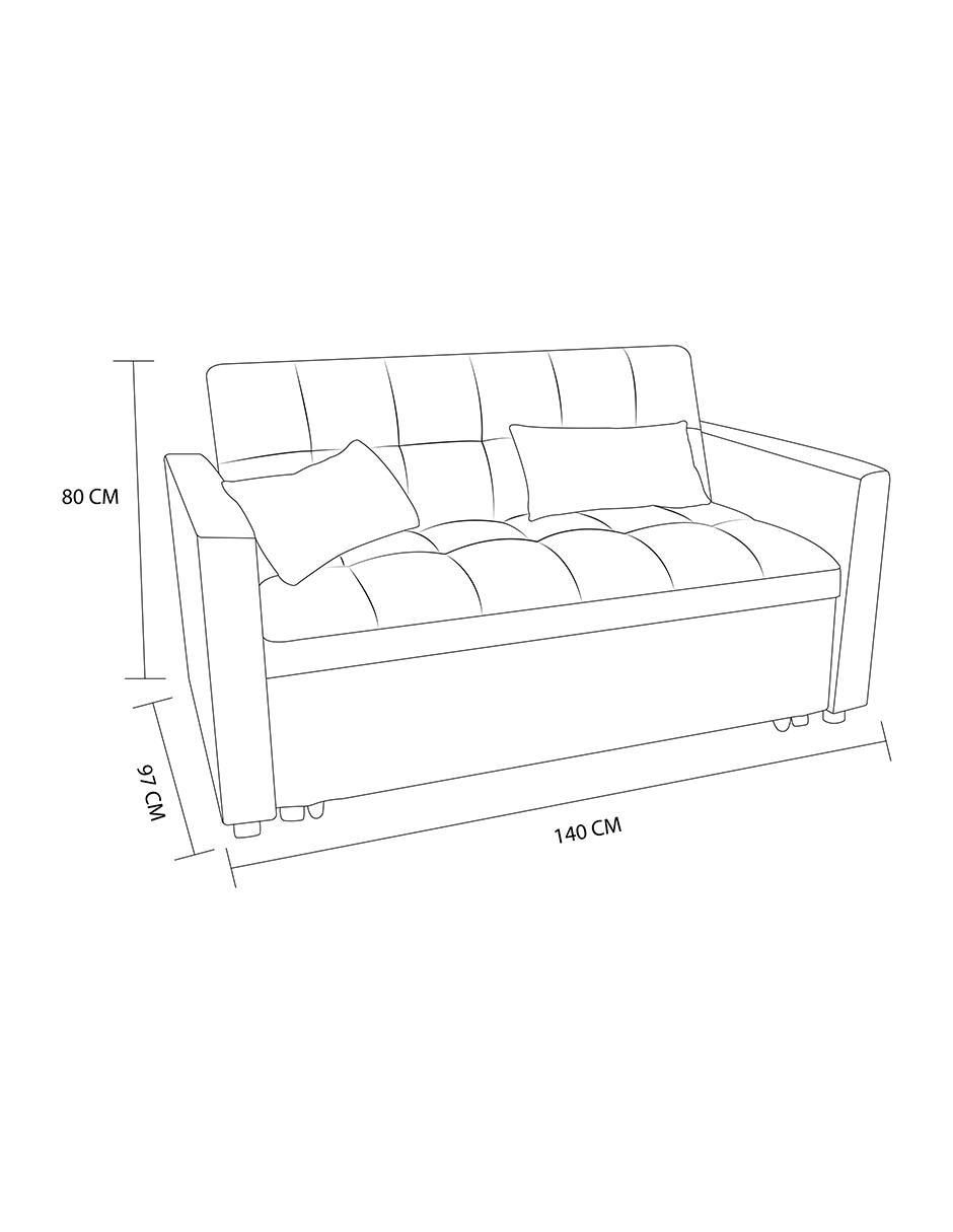 Sofá cama Aslan Easy Living de velvet