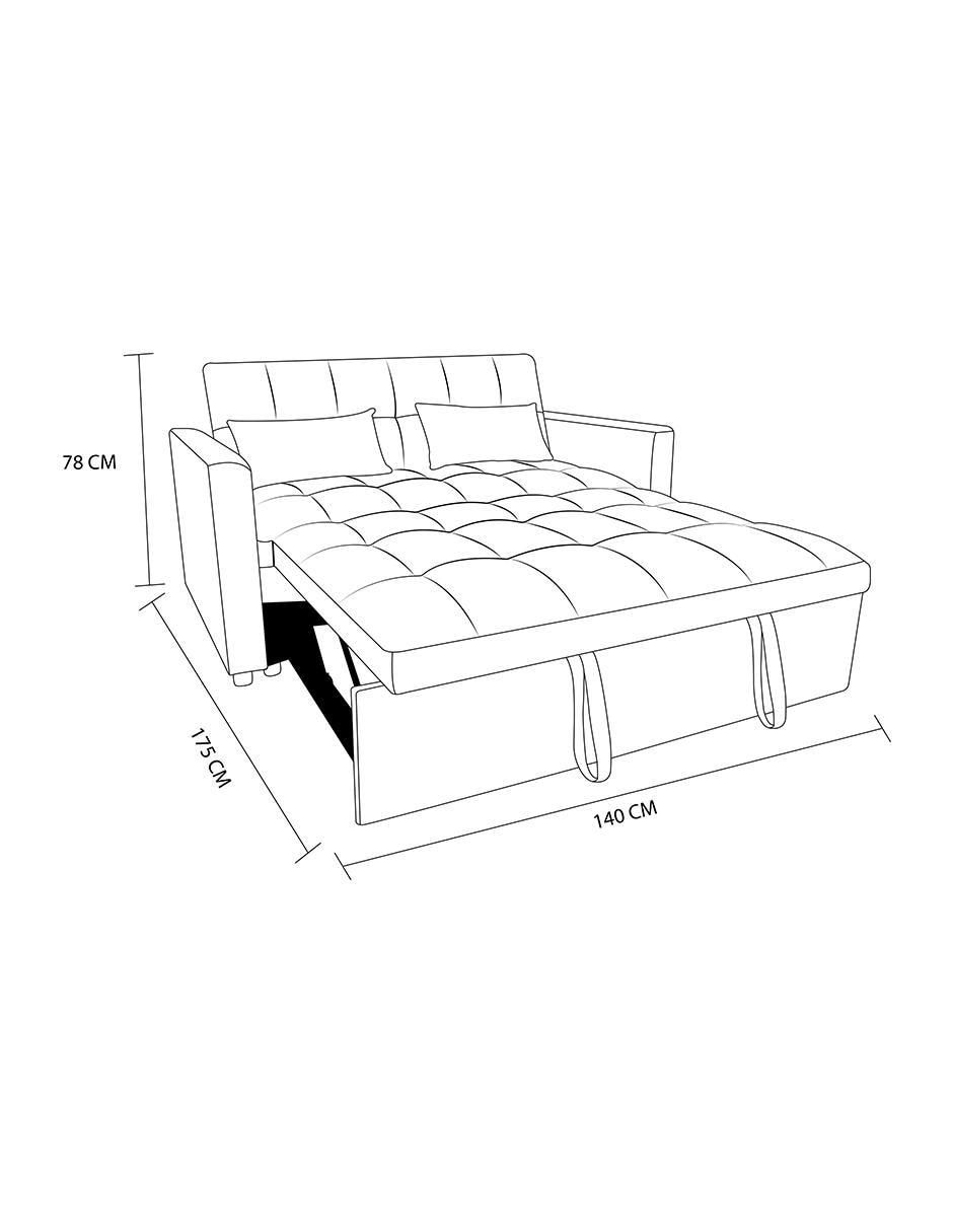 Sofá cama Aslan Easy Living de velvet