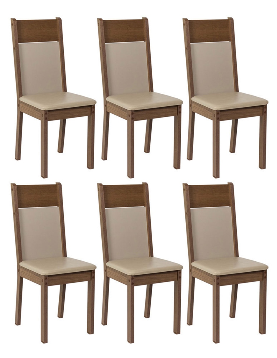 Set de sillas 6 piezas Madesa