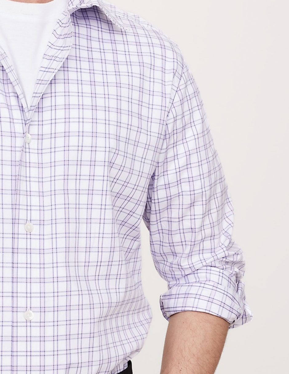 Camisa de vestir de algodón manga larga para hombre 2