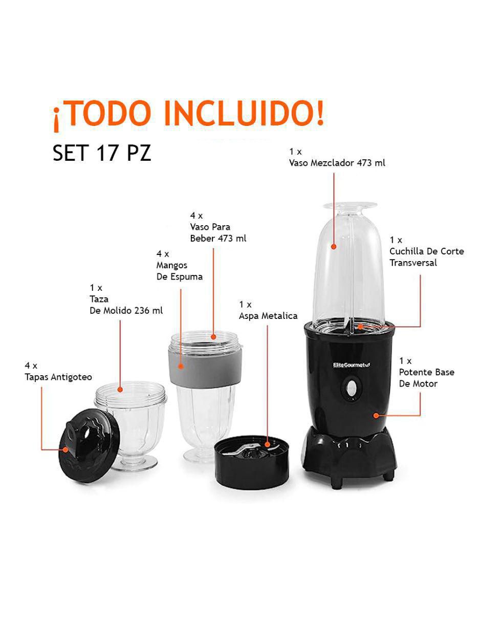 SET LICUADORA PERSONAL EPB-1800, NEGRO 2