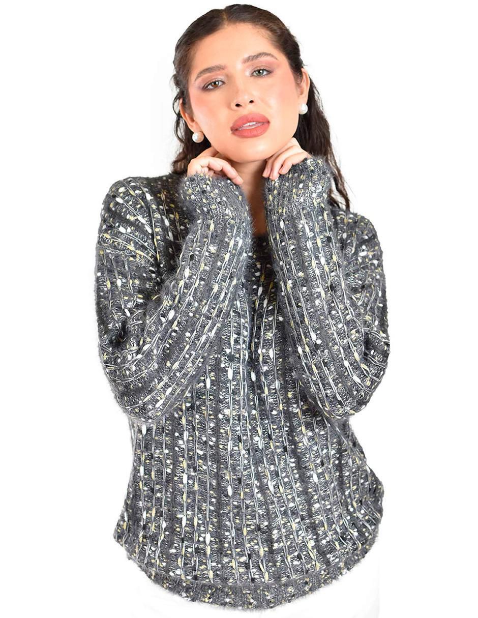 Suéter cuello redondo para mujer