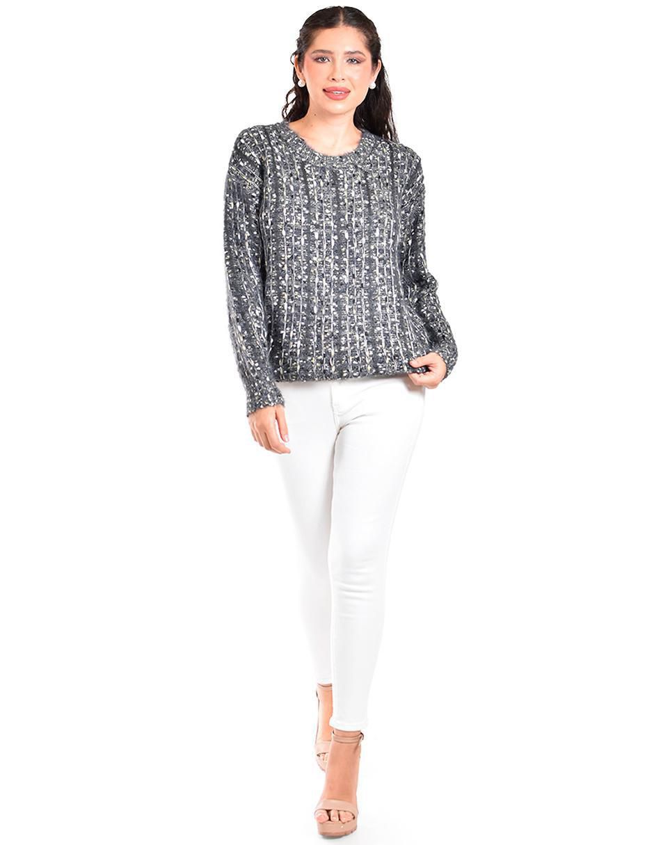 Suéter cuello redondo para mujer