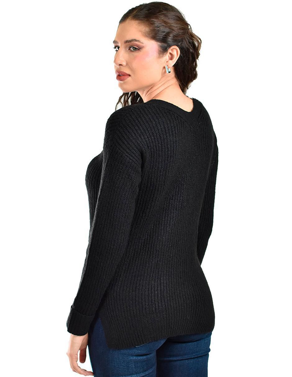 Suéter cuello V para mujer 4