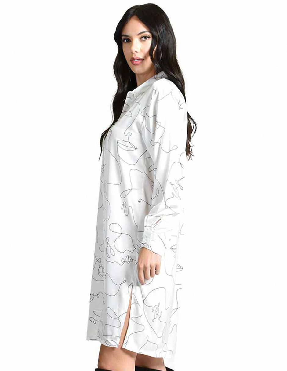Vestido arriba rodilla casual para mujer 5
