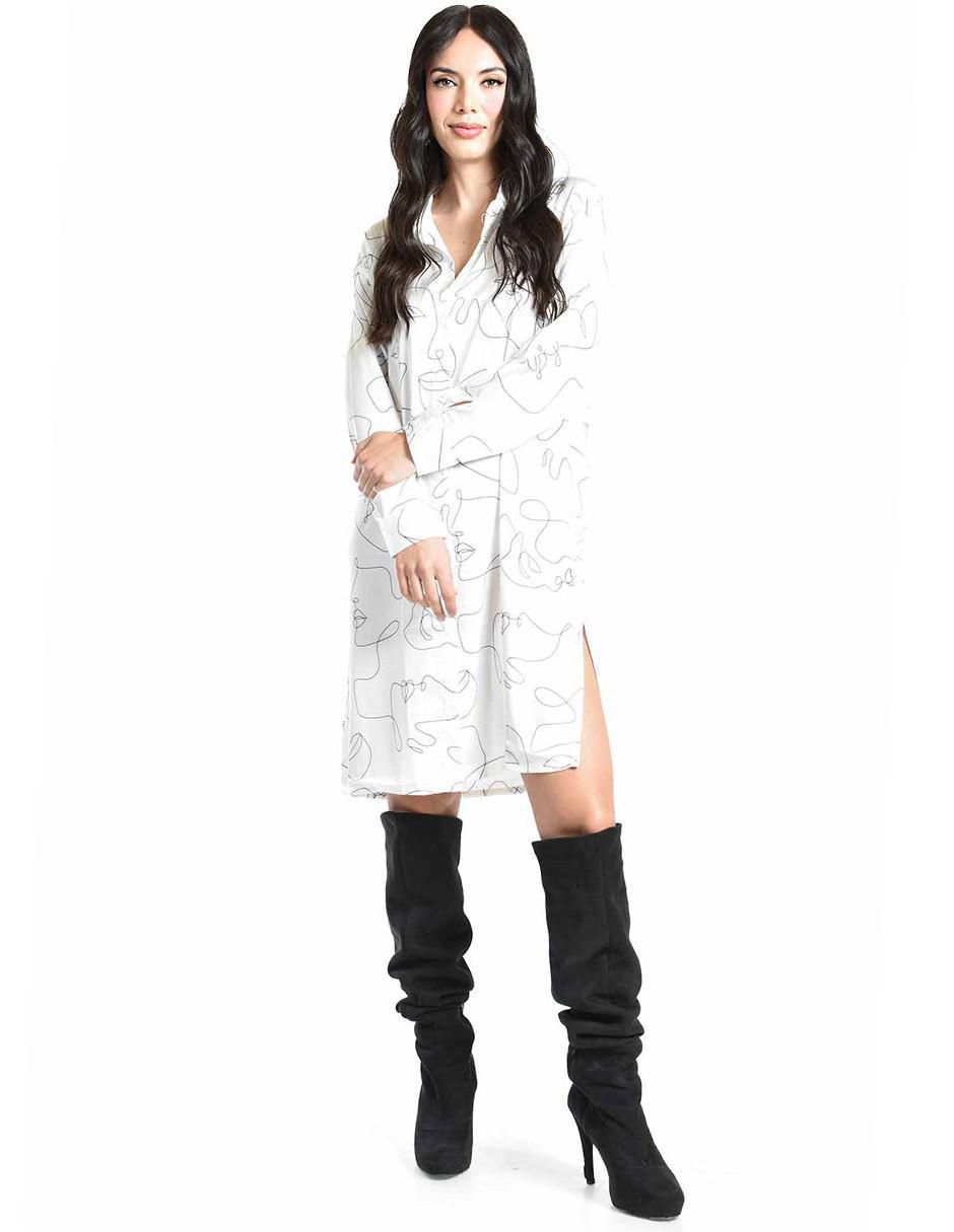 Vestido arriba rodilla casual para mujer