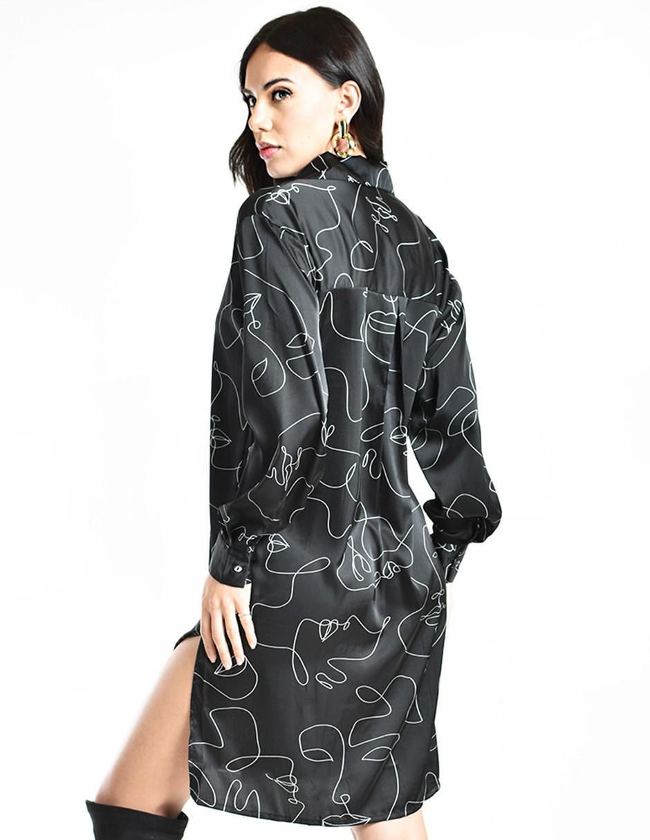 Vestido arriba rodilla casual para mujer 4