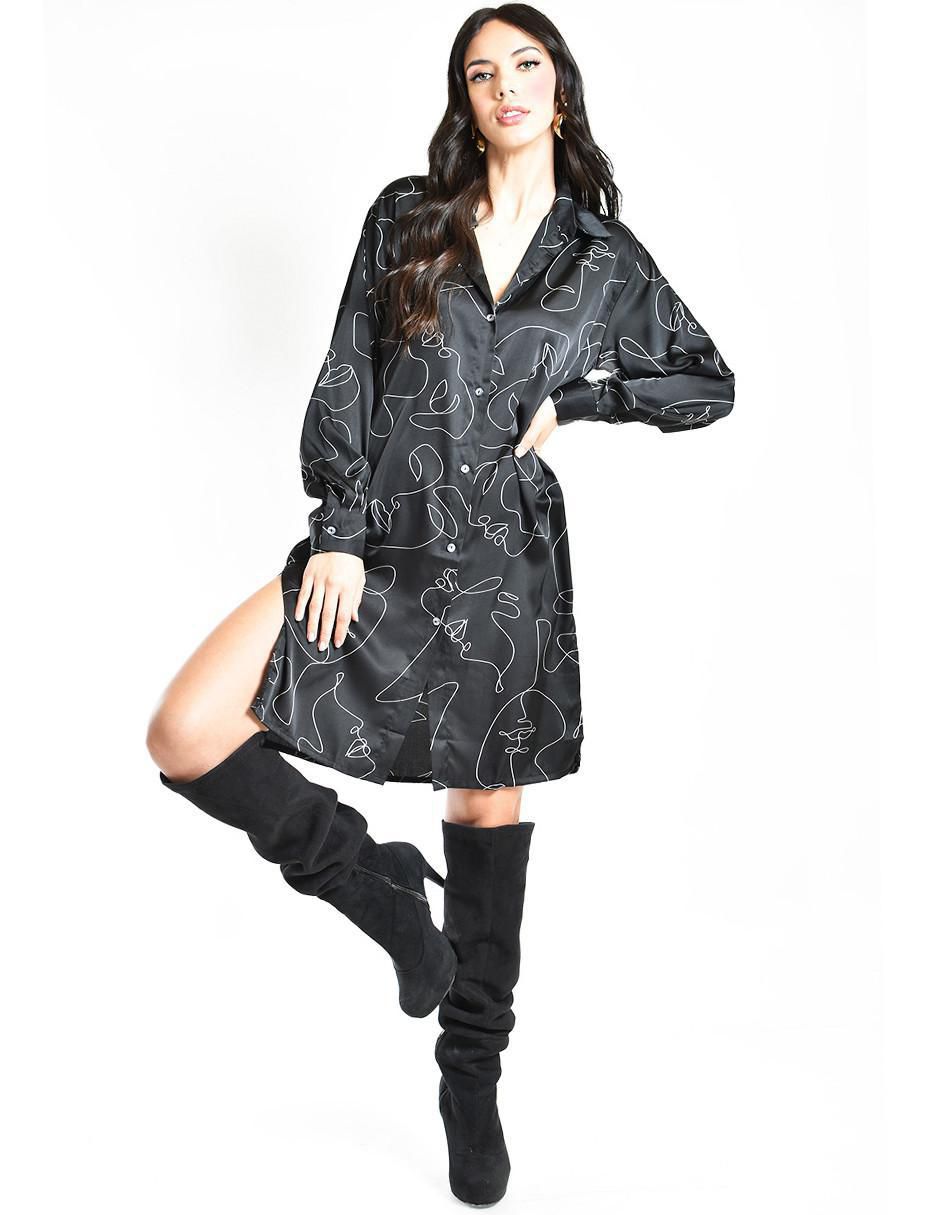 Vestido arriba rodilla casual para mujer 2