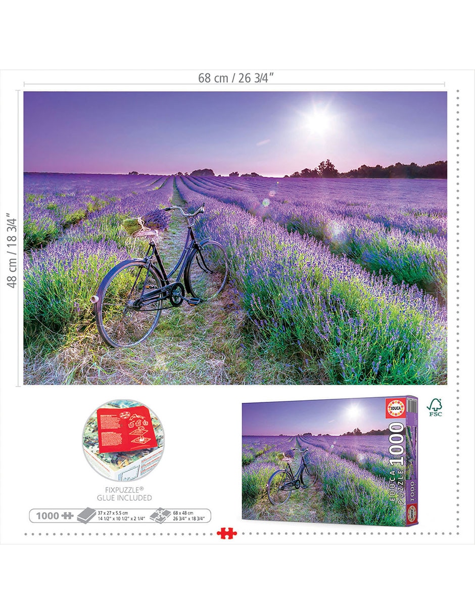 Rompecabezas campo de lavanda Educa Puzzle 500 piezas 5