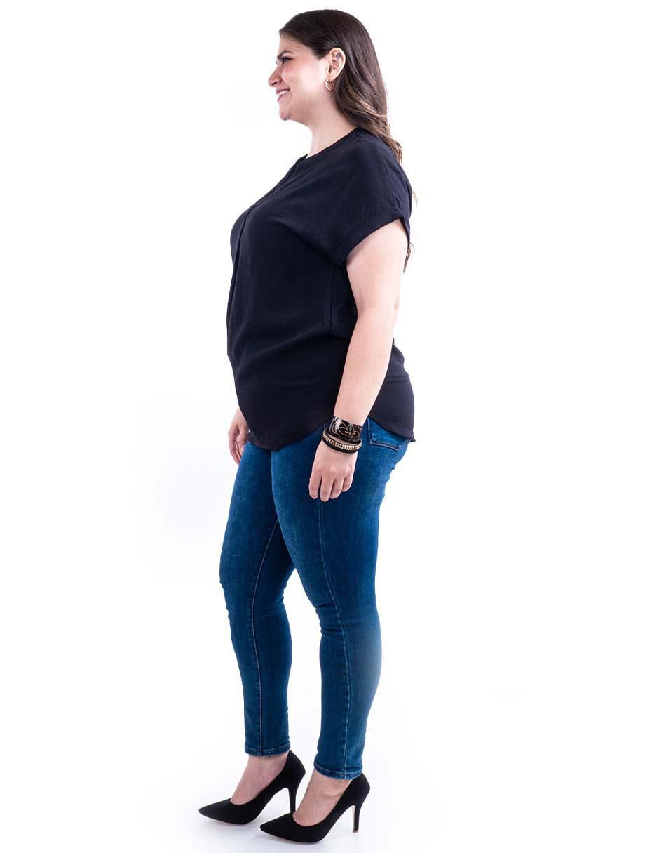 Blusa Roman Fashion manga corta para mujer