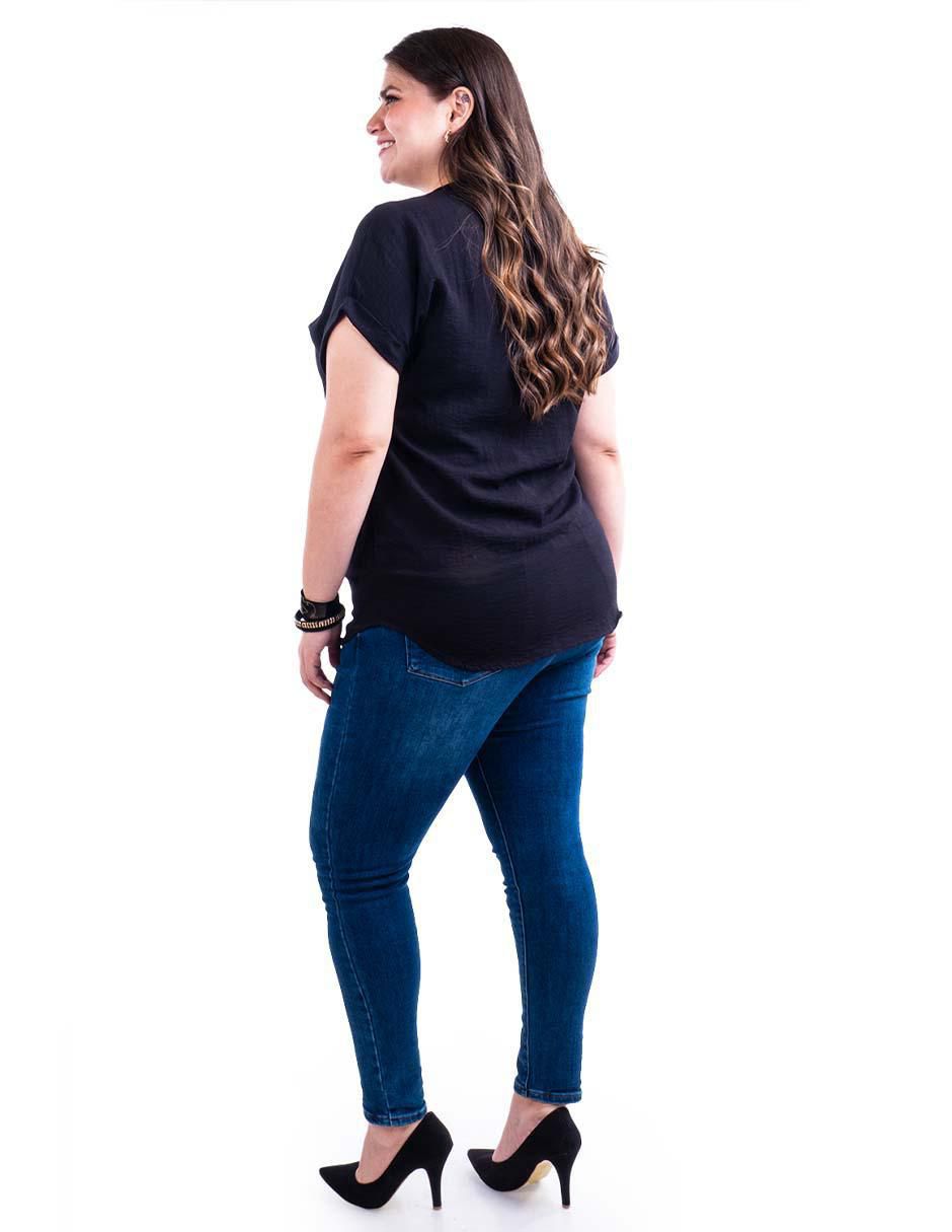 Blusa Roman Fashion manga corta para mujer