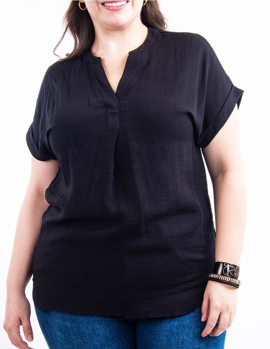 Blusa Roman Fashion manga corta para mujer