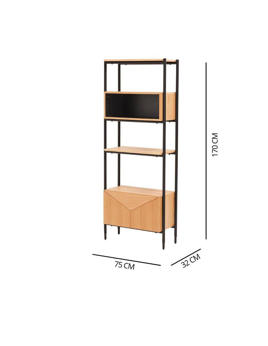 Librero armable Visby de melamina 9