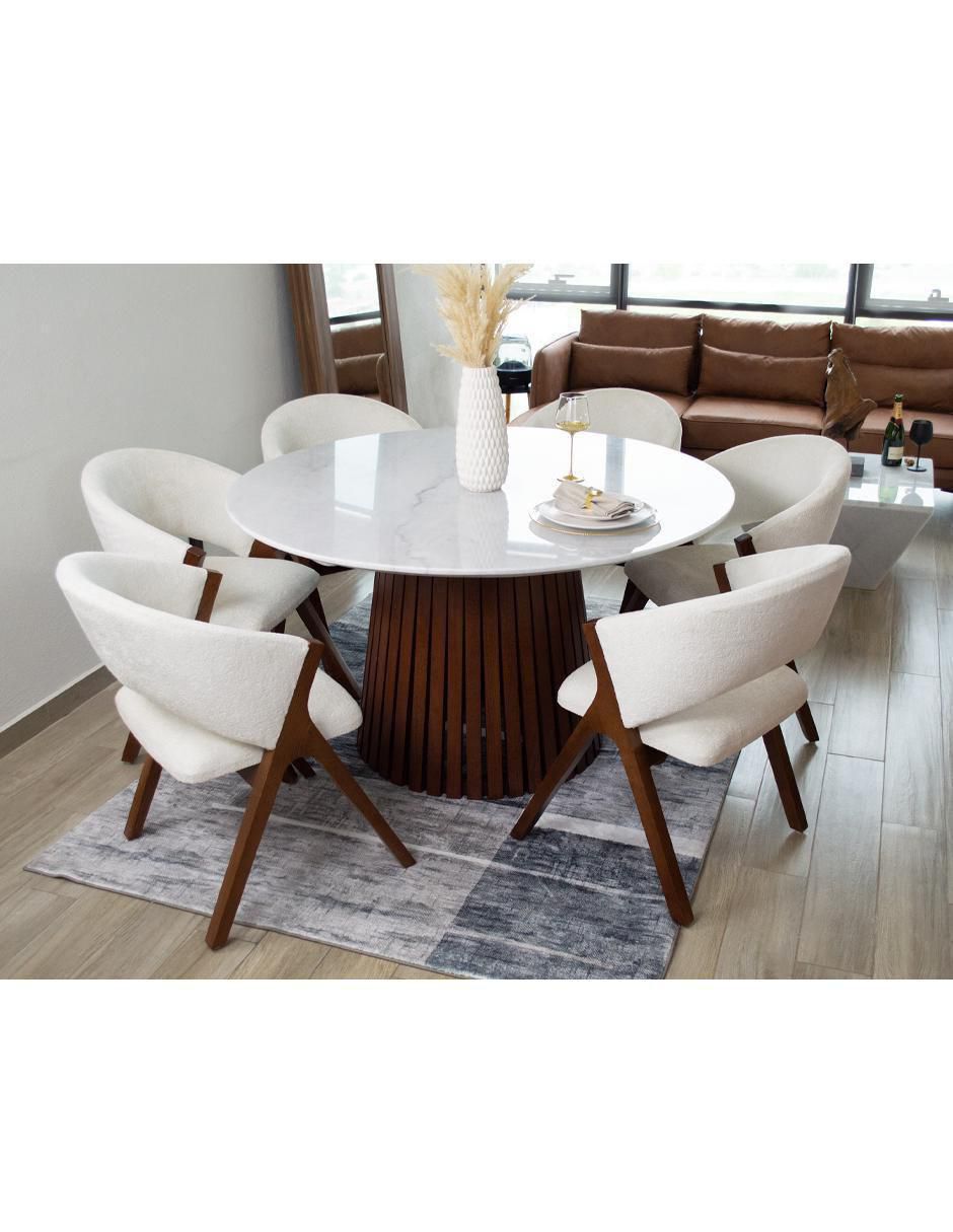 Juego de sillas 6 piezas Italia de madera pino 4