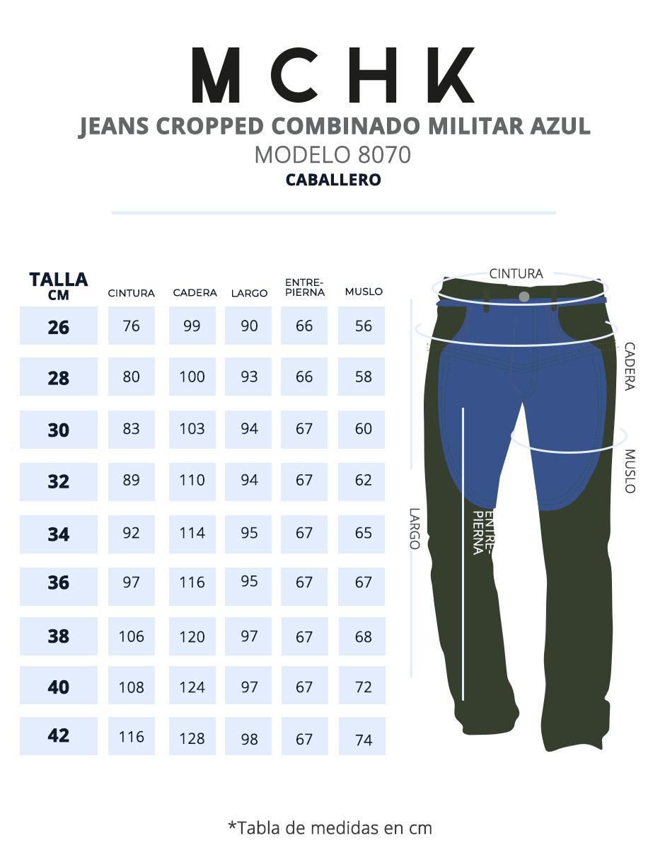Jeans slim Mchk 8070 lavado obscuro para hombre