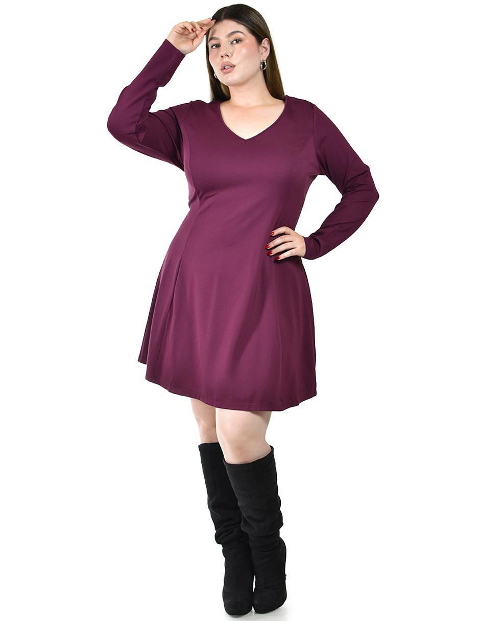 Vestido arriba rodilla casual para mujer 2