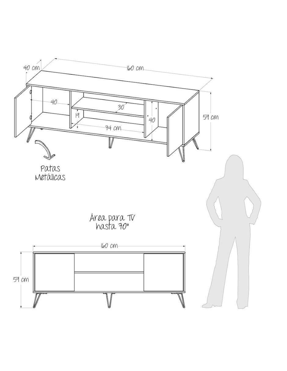 Mueble de TV armable de MDP 7