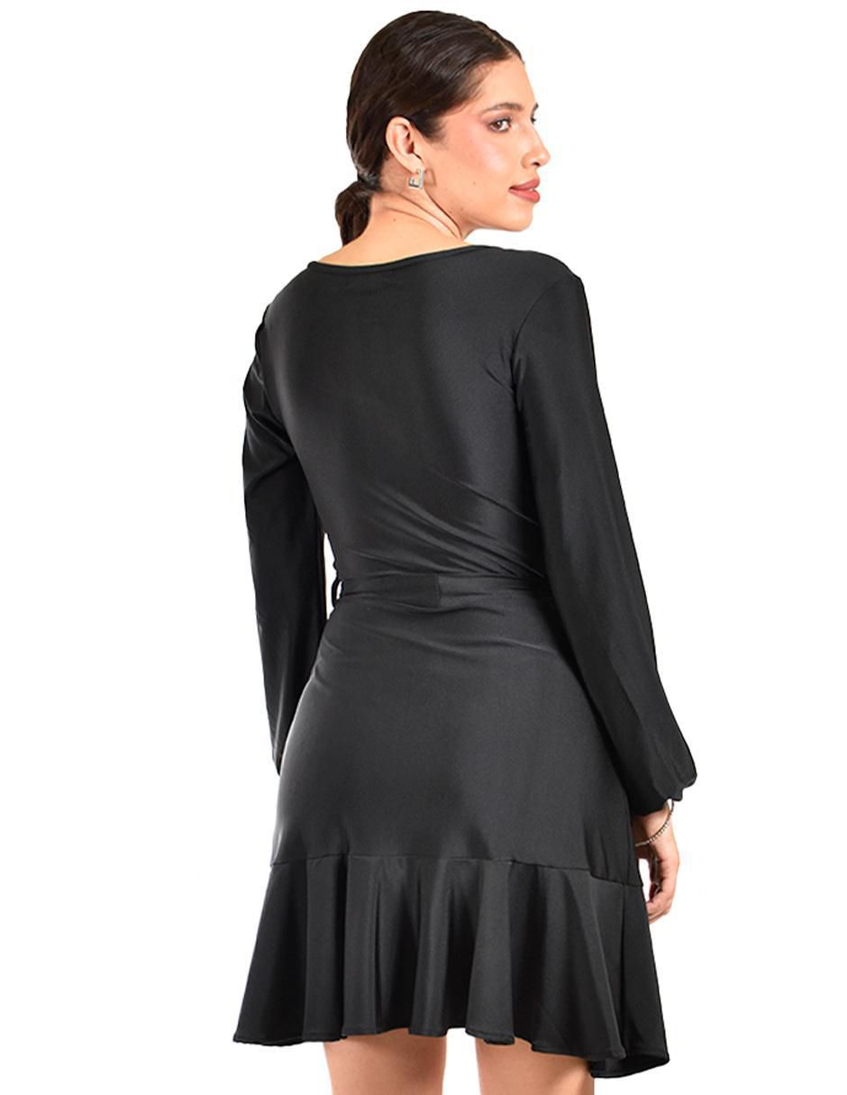 Vestido corto de fiesta escote V