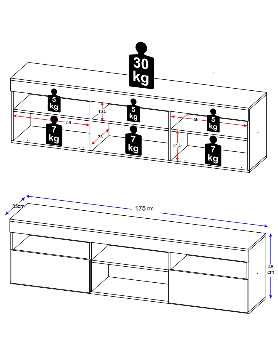 Mueble de TV Multimoveis de MDP