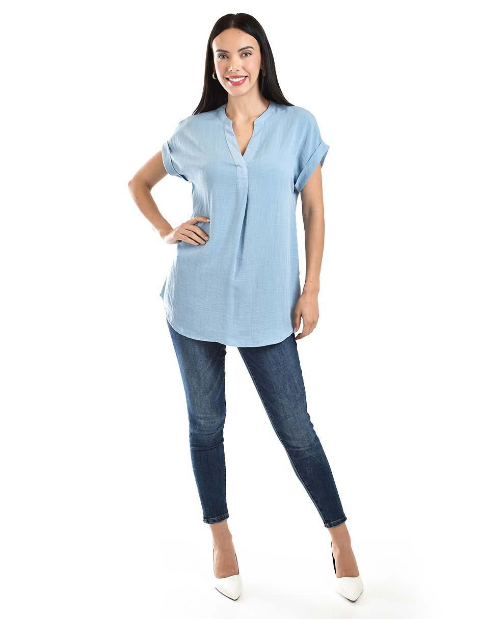 Blusa manga corta para mujer 7