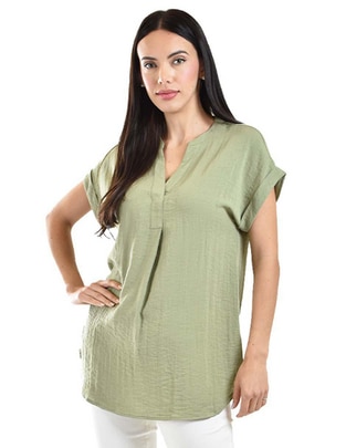 Blusa Roman Fashion manga corta para mujer