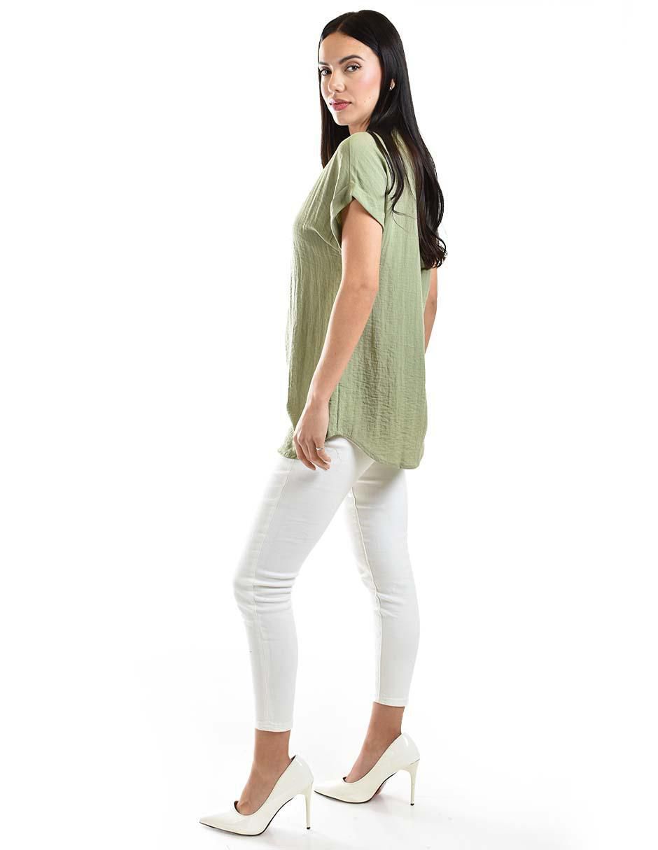 Blusa Roman Fashion manga corta para mujer