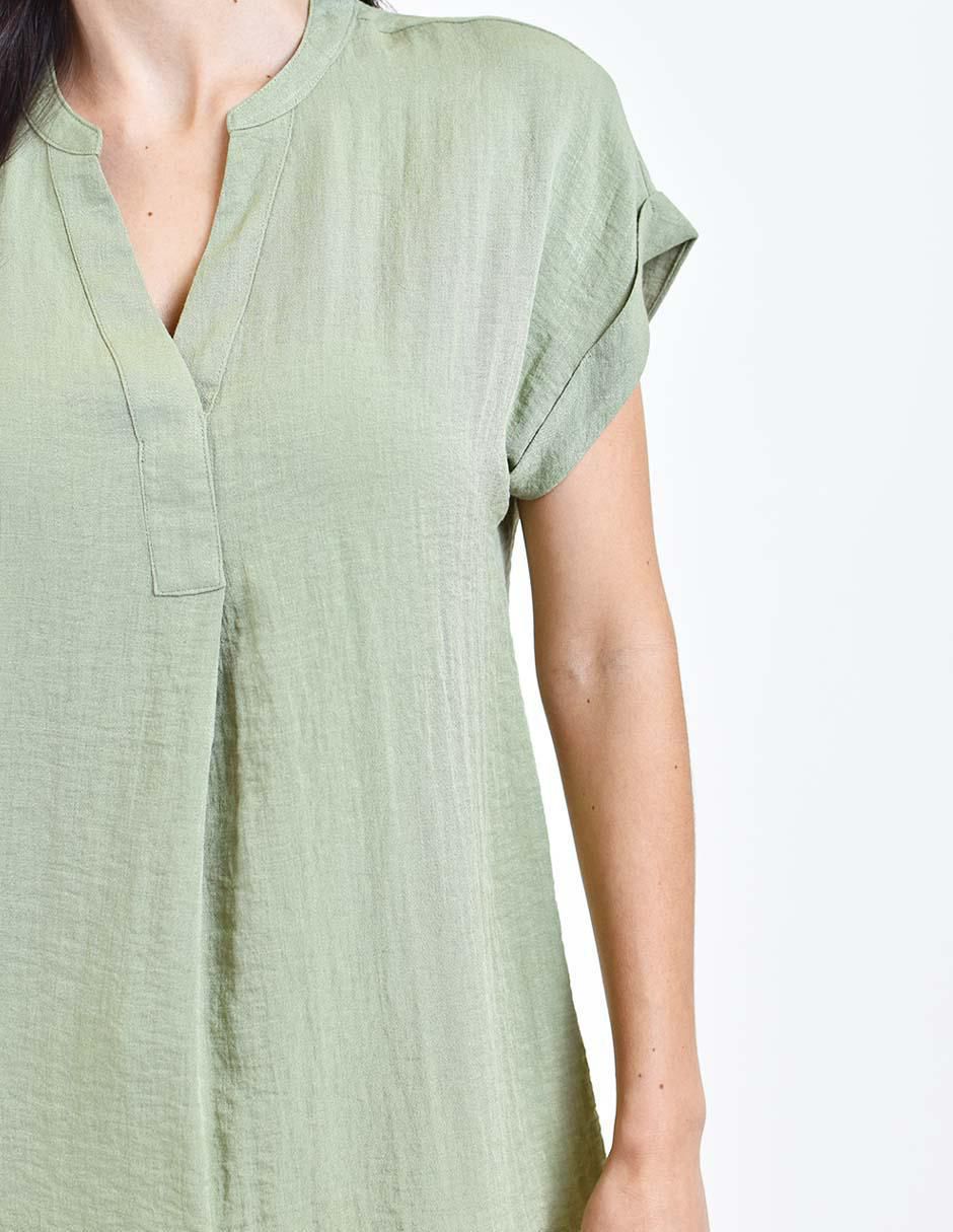 Blusa Roman Fashion manga corta para mujer