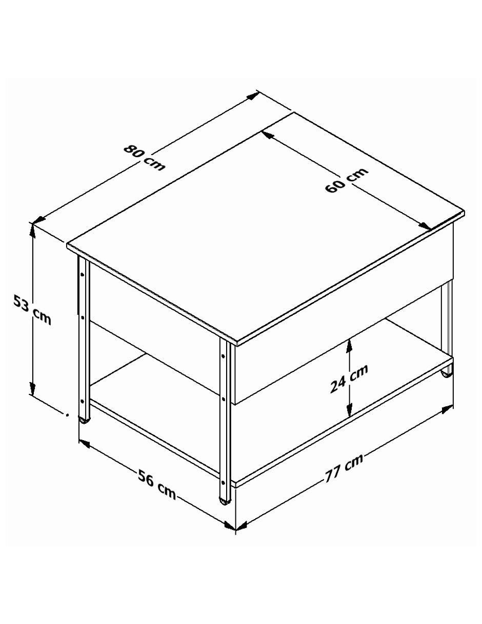 Mesa de centro extensible armable 9