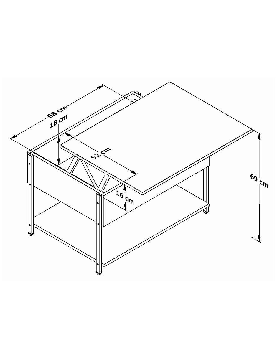 Mesa de centro extensible armable 10