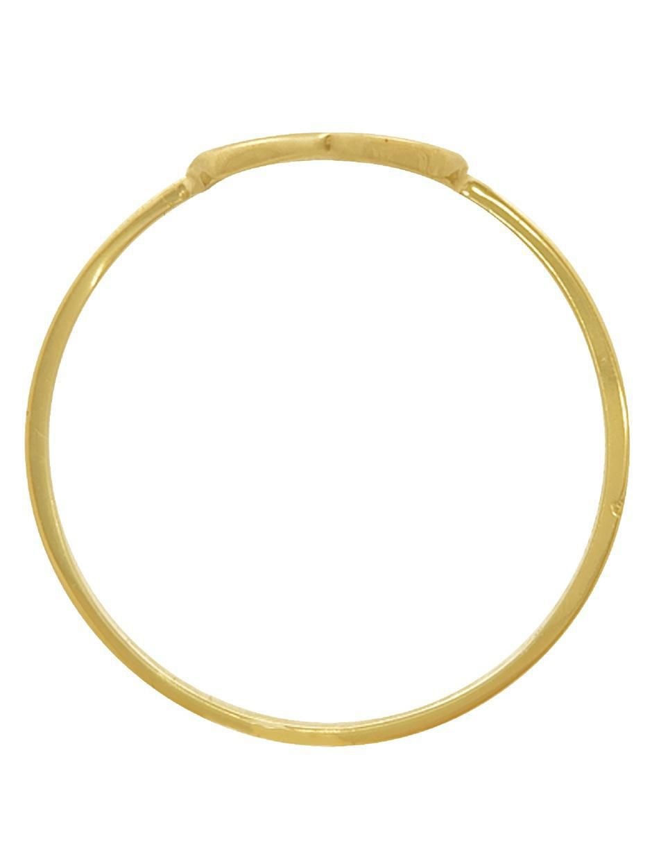 Anillo de corazón 10 k de oro pulido 5