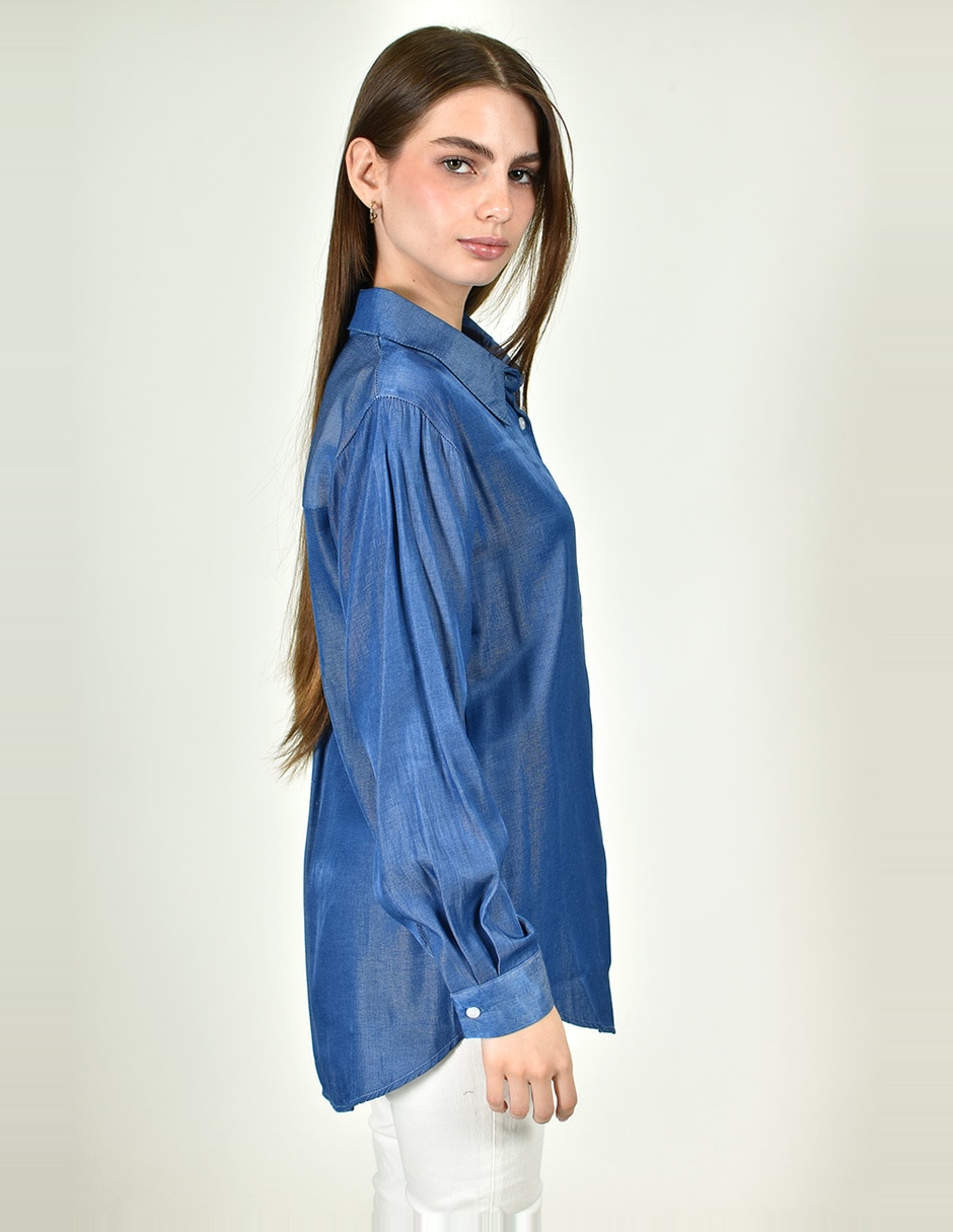 Blusa camisera manga larga para mujer 9