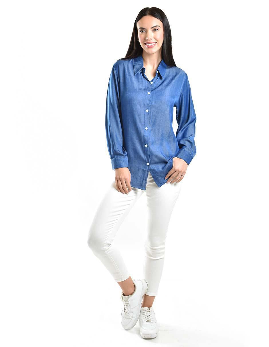 Blusa camisera manga larga para mujer 10
