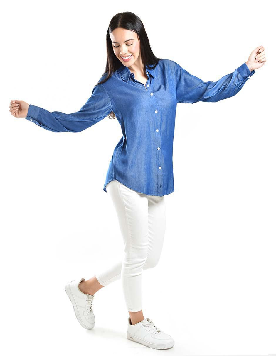 Blusa camisera manga larga para mujer 11
