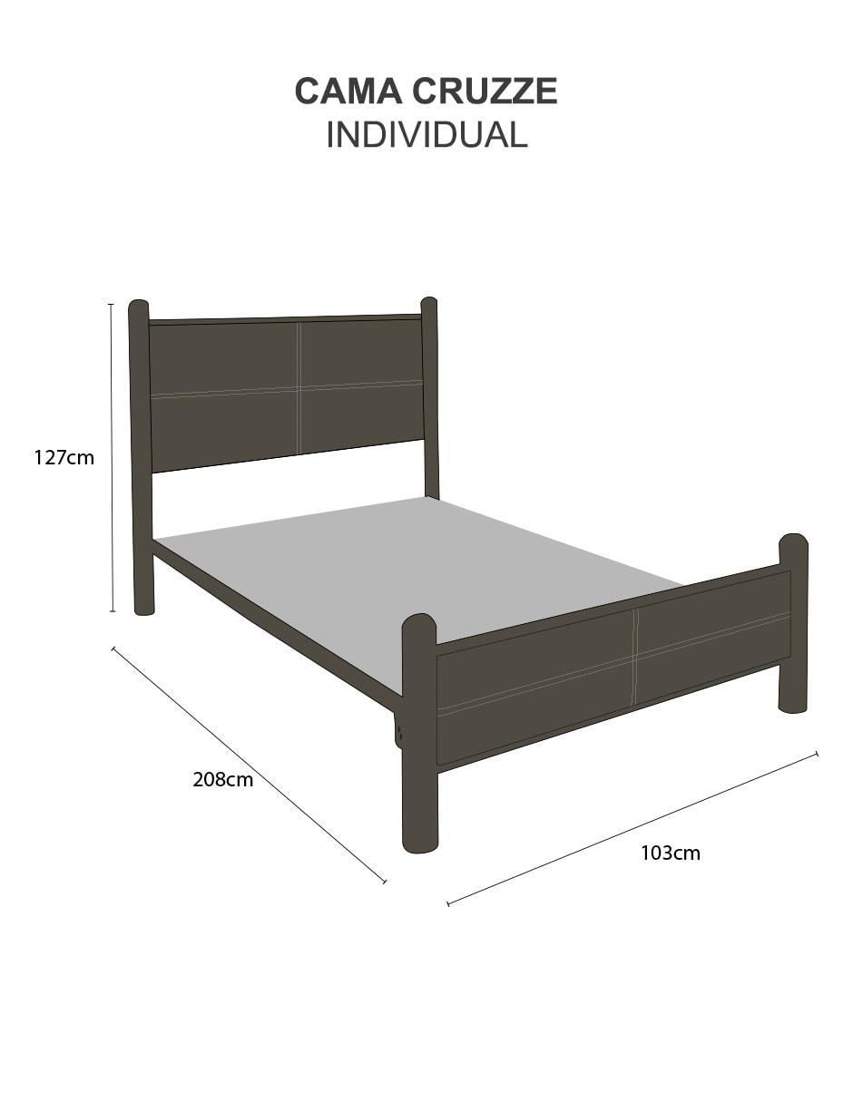 Cama Cruzze de metal