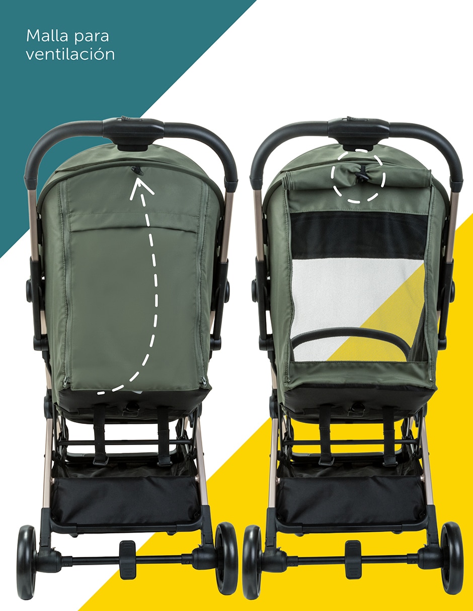 Carriola estándar Auto Slim Fold de poliéster 13