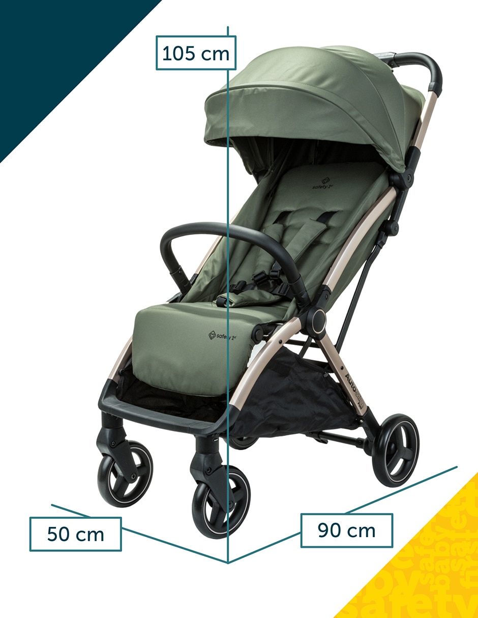 Carriola estándar Auto Slim Fold de poliéster 14