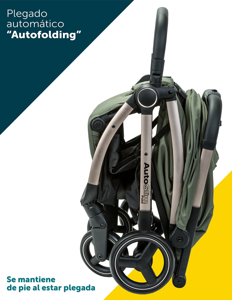 Carriola estándar Auto Slim Fold de poliéster 4