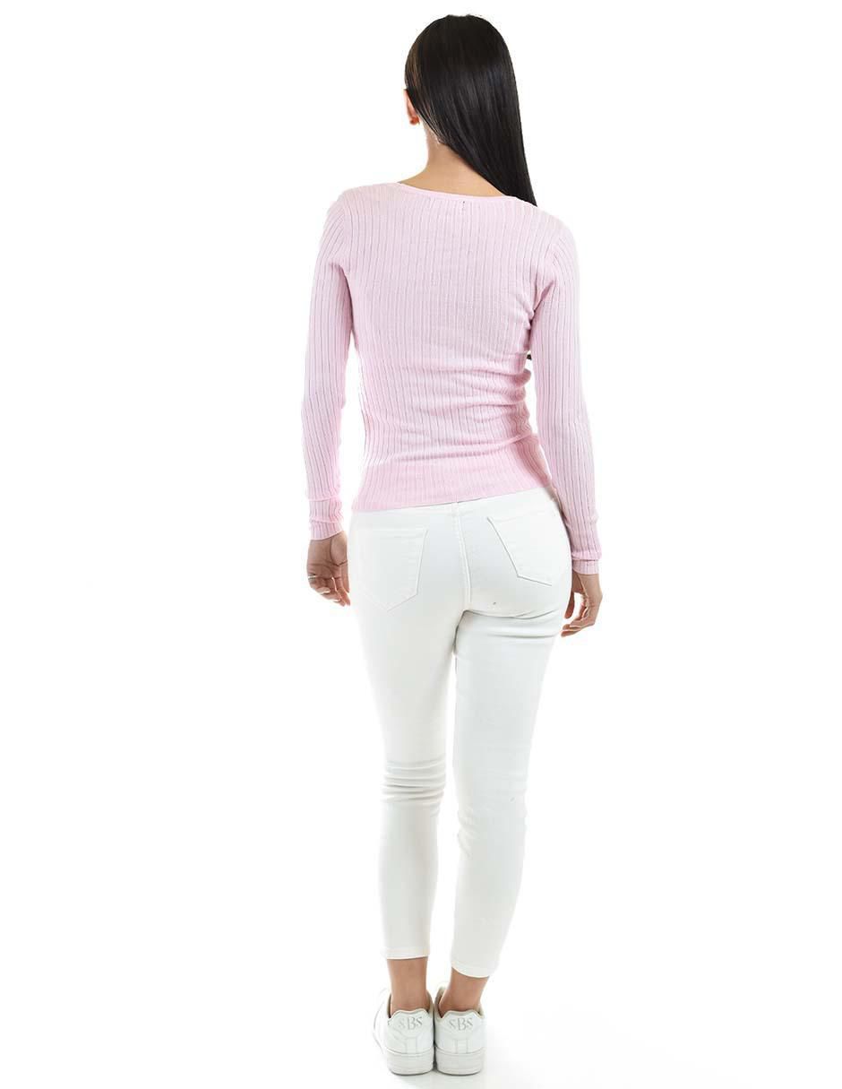 Suéter cuello redondo para mujer 4