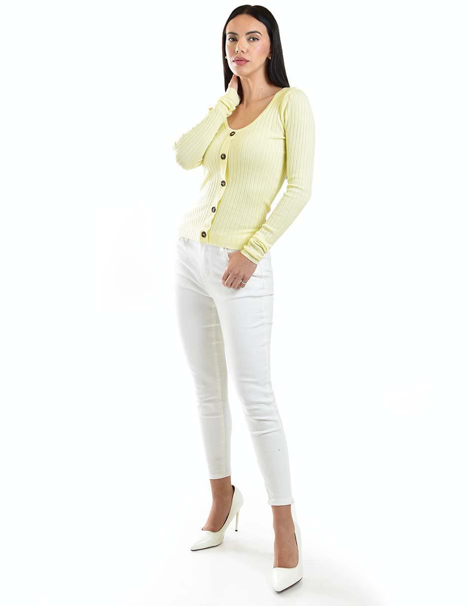 Suéter cuello redondo para mujer