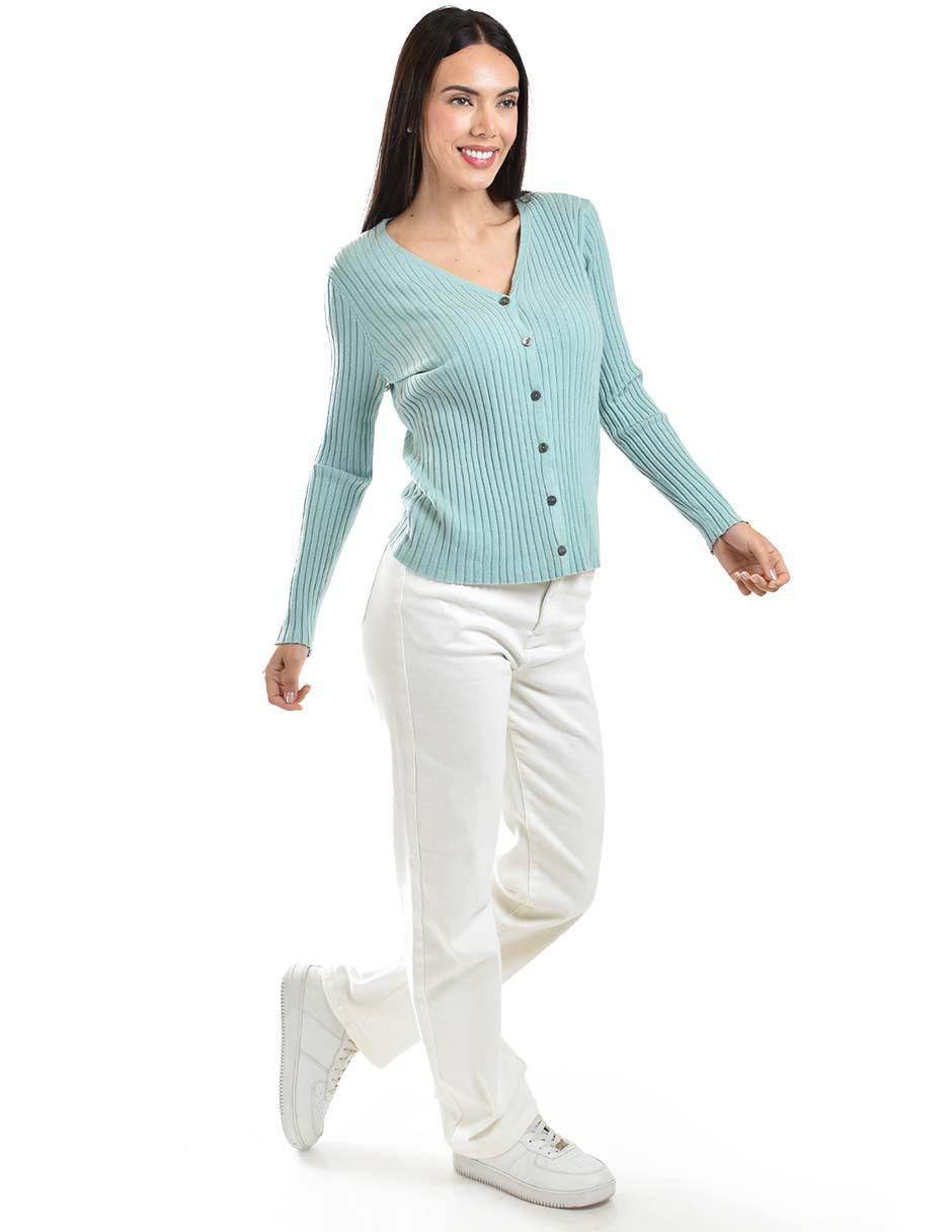 Suéter cuello V para mujer 5