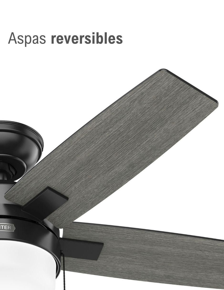 VENTILADOR DE TECHO 52486 HUNTE, NEGRO