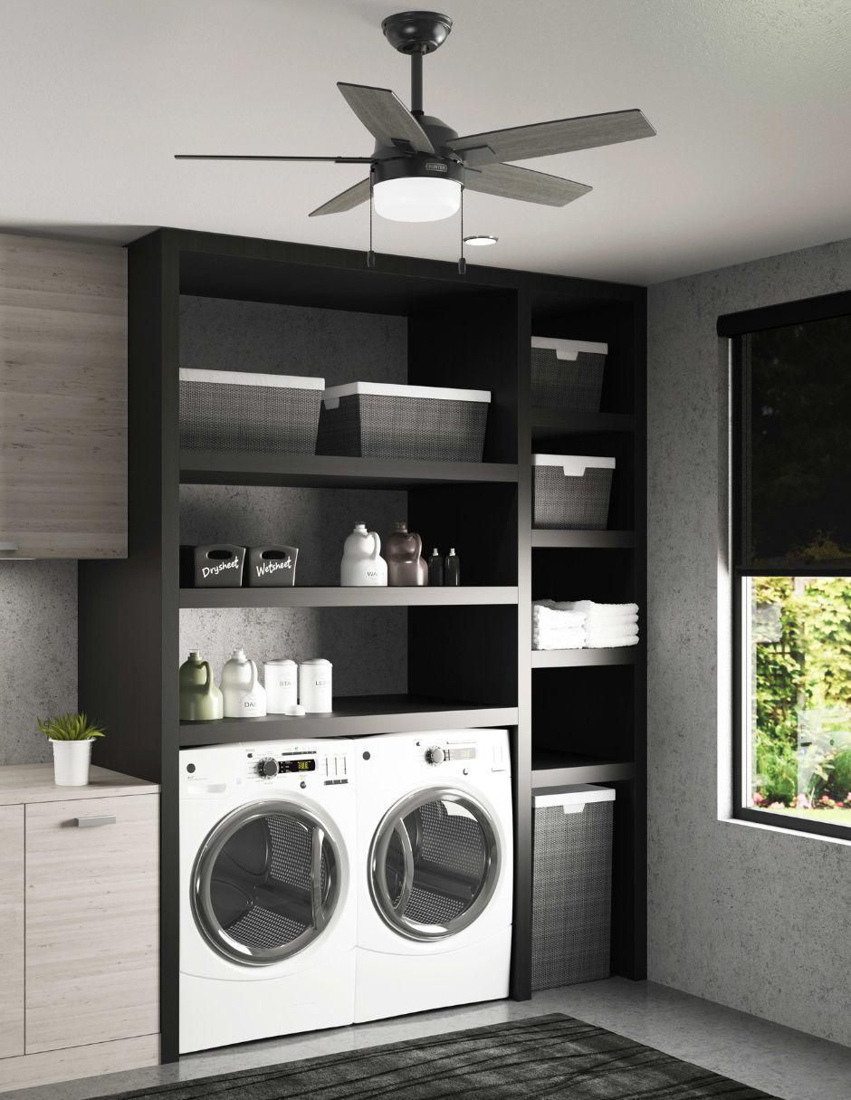 VENTILADOR DE TECHO 52486 HUNTE, NEGRO