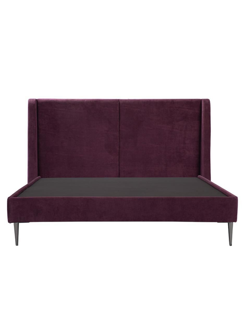 Cama milan slim de madera y tela 2
