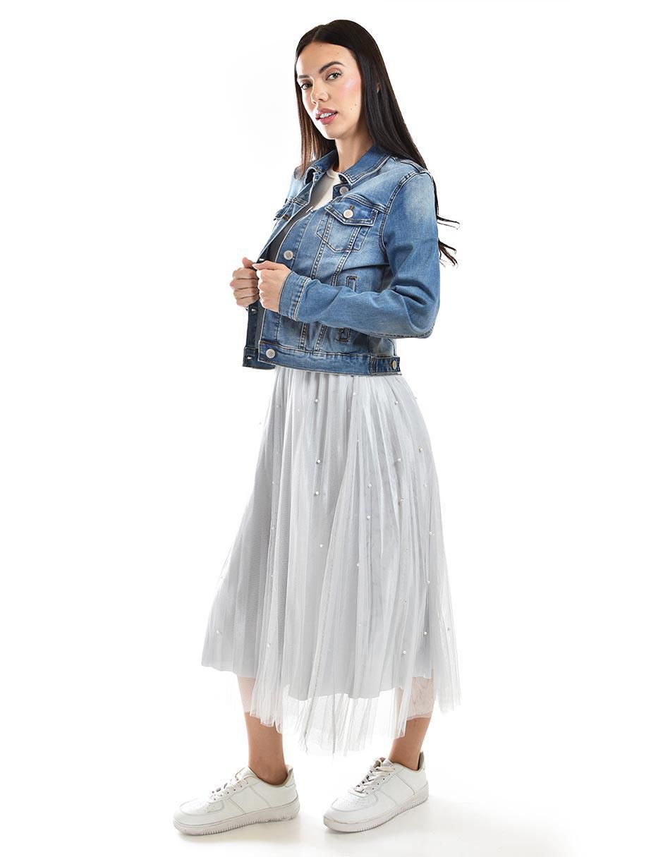 Falda midi con pretina 5