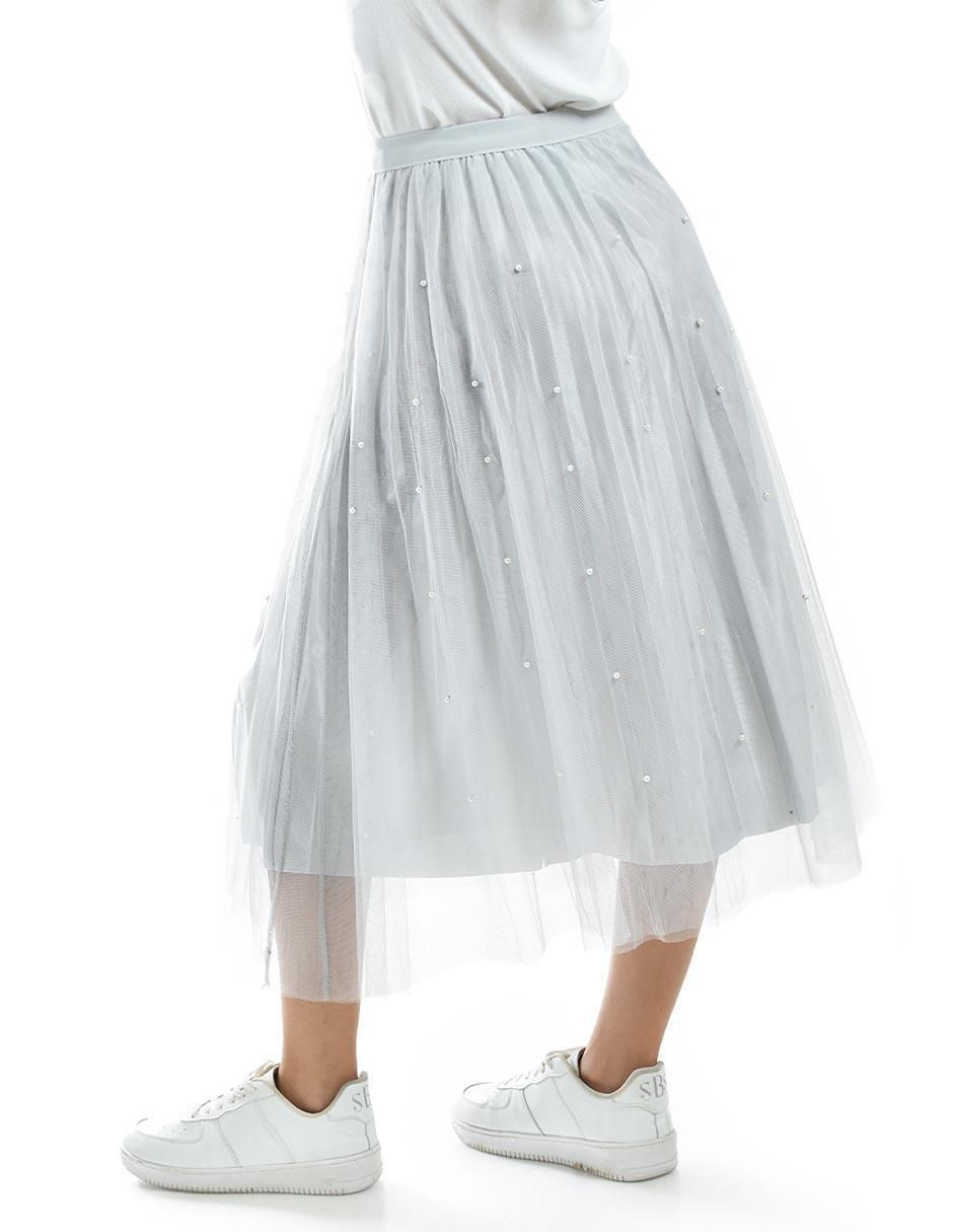Falda midi con pretina