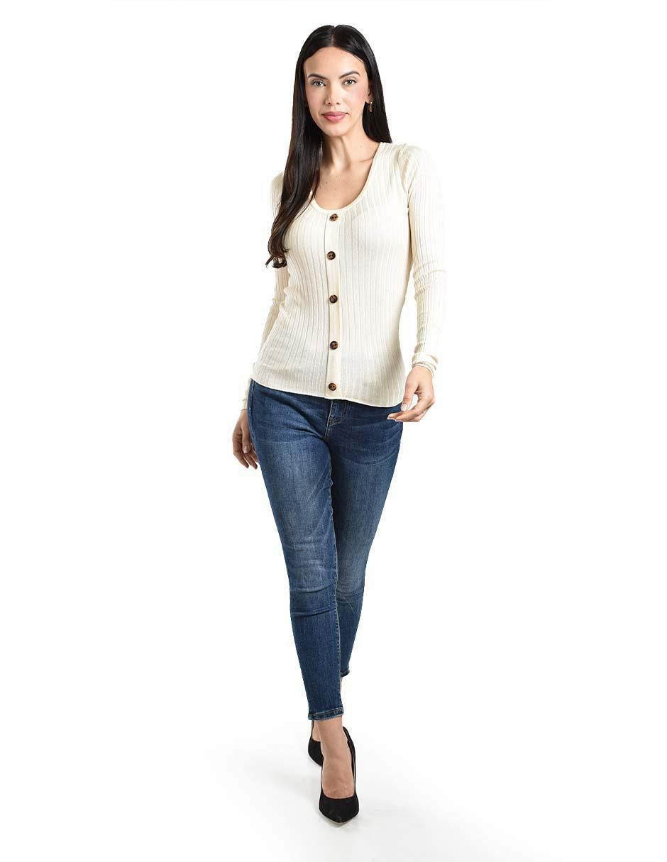 Suéter cuello redondo para mujer 2