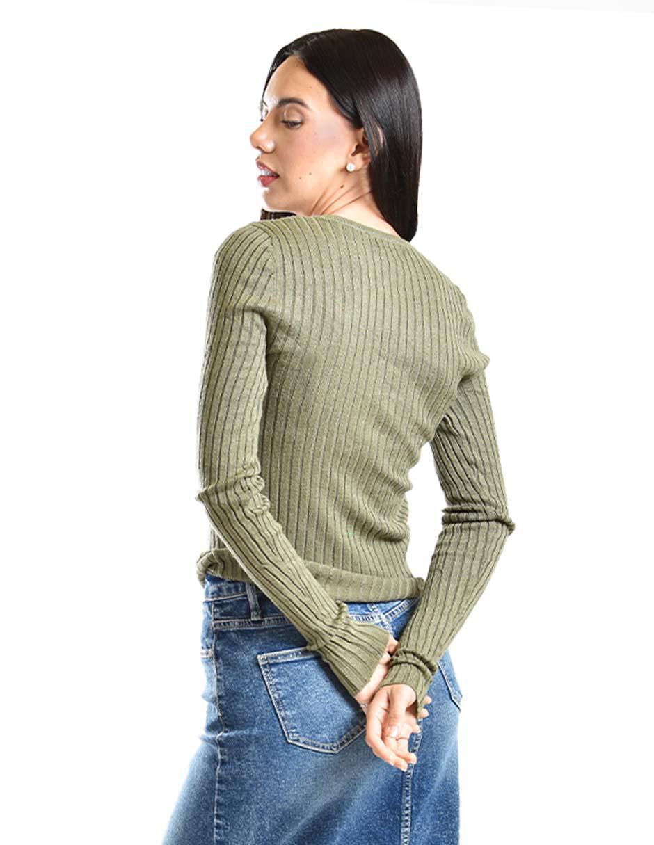 Suéter cuello redondo para mujer 4